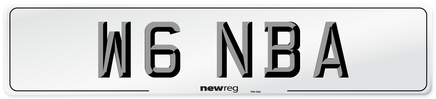 W6 NBA Number Plate from New Reg